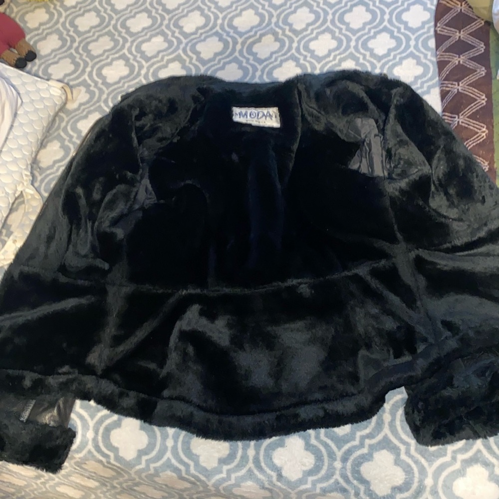 Genuine Leather Black Shearling Martani Jacket